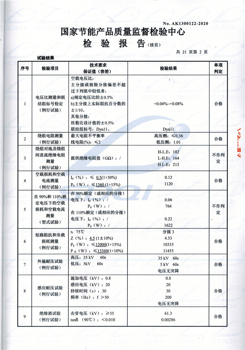 高低压试验报告-S11-1250友谊友谊友谊油浸式变压器-2.jpg